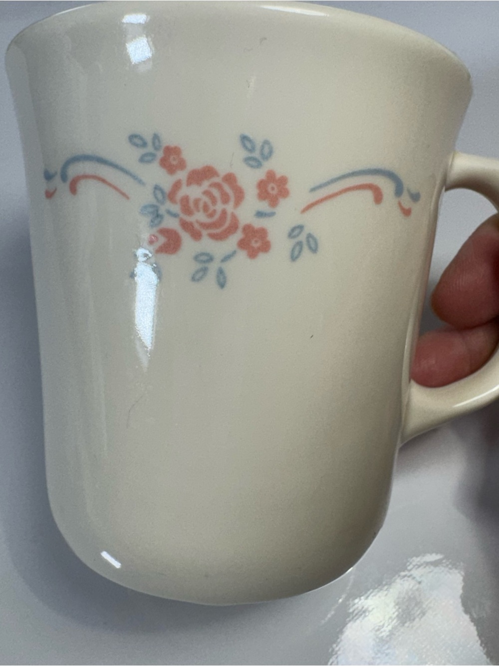 Set of  3 Vintage Corning Ware Corelle English Breakfast Coffee Cups Mugs 3.5”